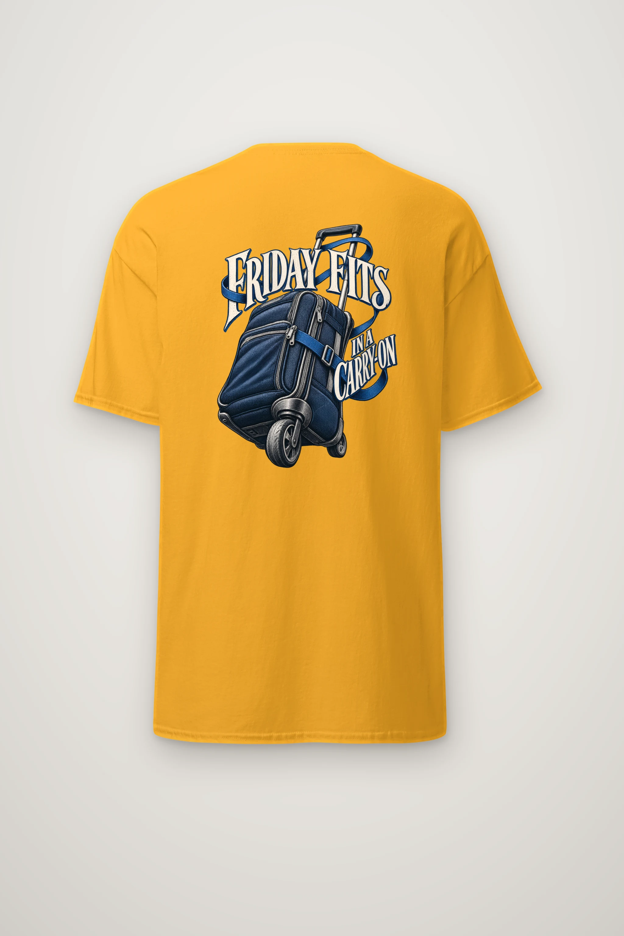 "Friday Fits in a Carry-On" Heavyweight Unisex Crewneck T-shirt