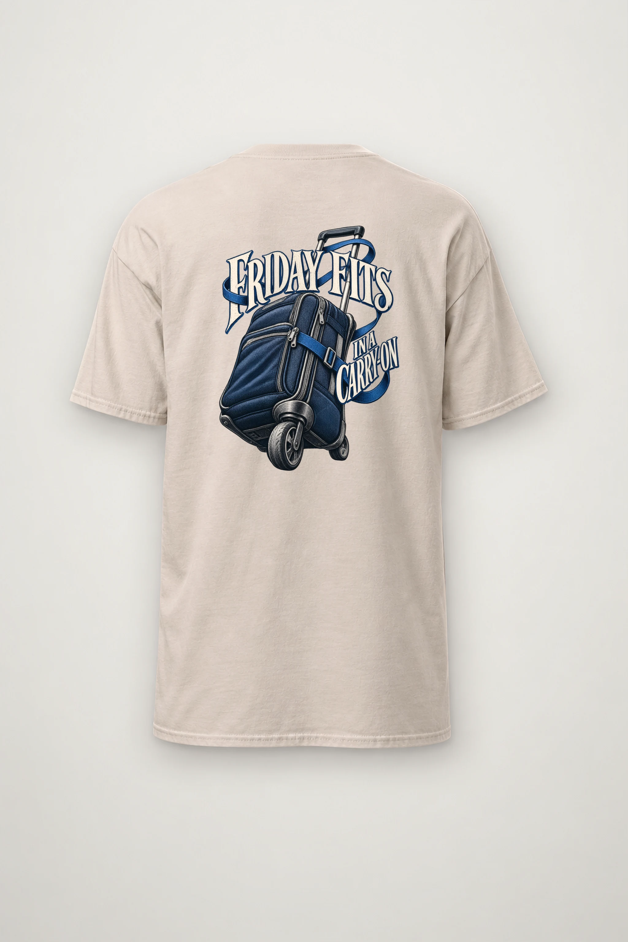 "Friday Fits in a Carry-On" Heavyweight Unisex Crewneck T-shirt