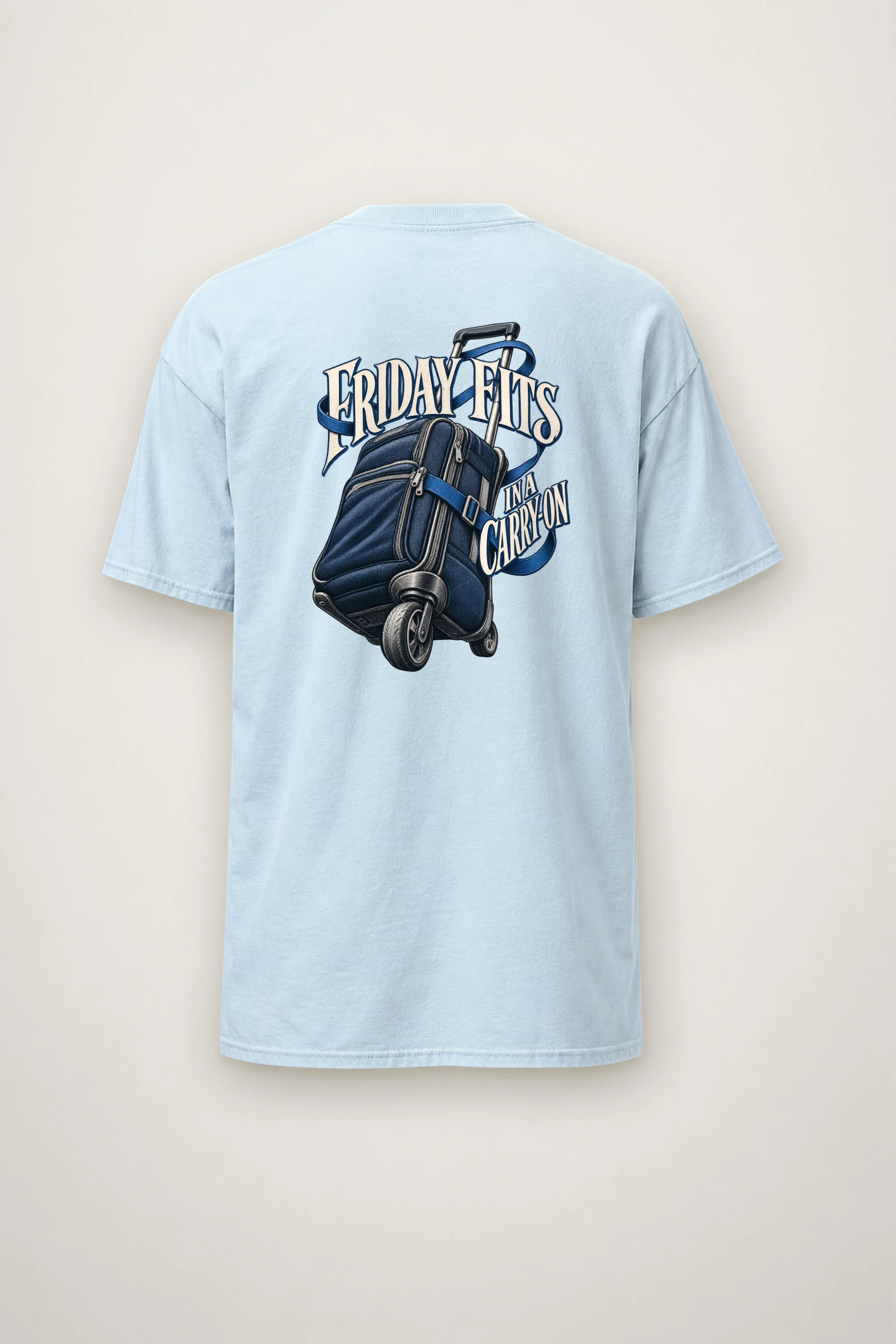 "Friday Fits in a Carry-On" Heavyweight Unisex Crewneck T-shirt