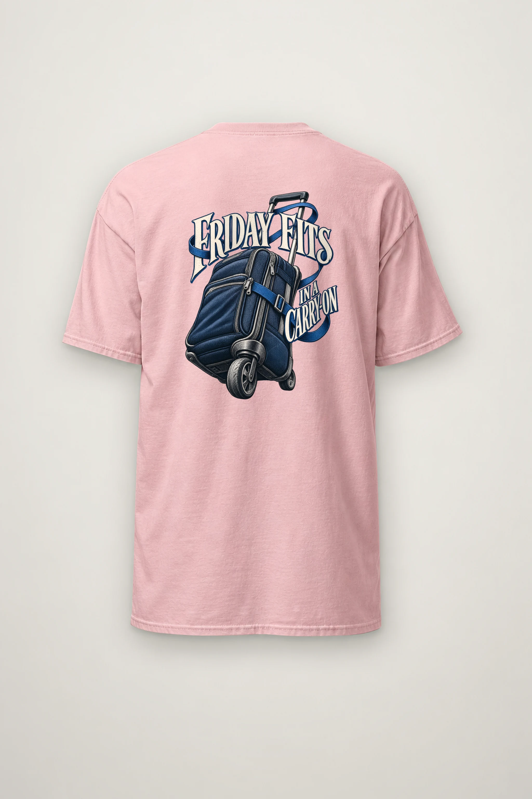 "Friday Fits in a Carry-On" Heavyweight Unisex Crewneck T-shirt
