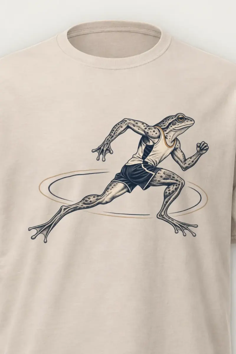 "Frog Runner" Heavyweight Unisex Crewneck T-shirt