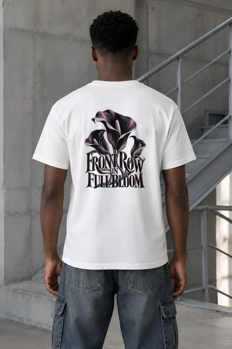 “Front Row in Full Bloom” Heavyweight Unisex Crewneck T-shirt