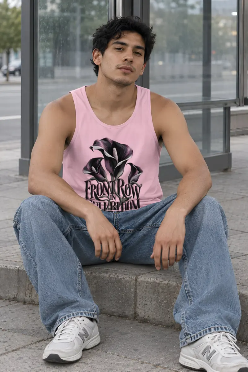 “Front Row in Full Bloom” Unisex Jersey Tank