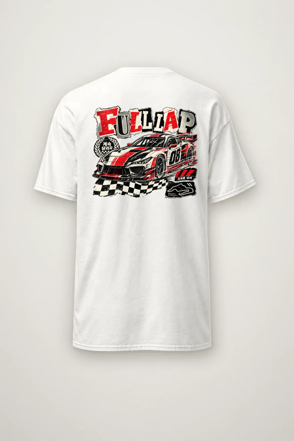 "Full Lap Seoul Circuit" Heavyweight Unisex Crewneck T-shirt