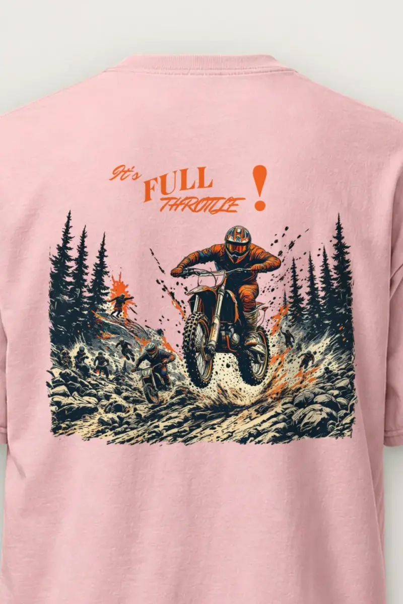 "Full Throttle" Heavyweight Unisex Crewneck T-shirt