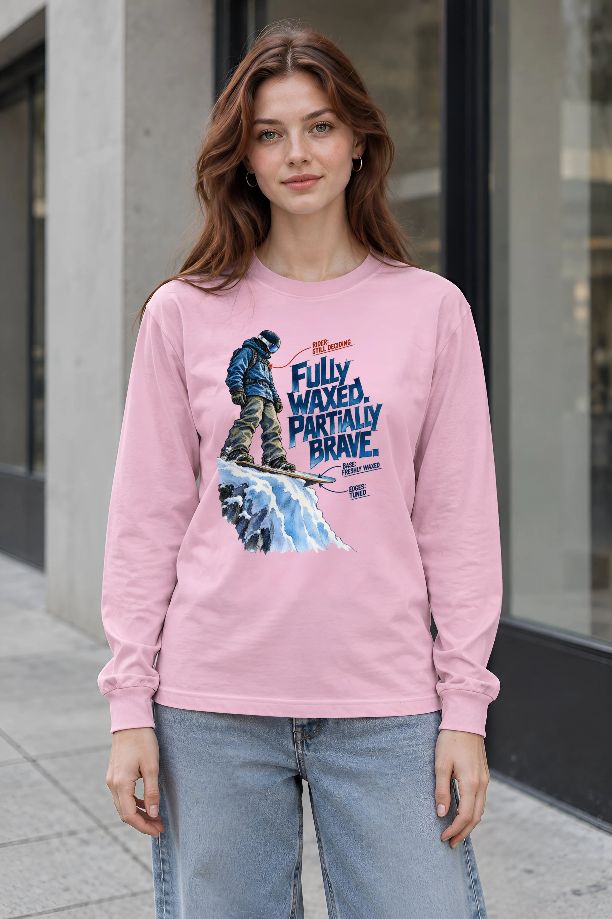 "Fully Waxed Partially Brave" Unisex Longsleeve T-shirt