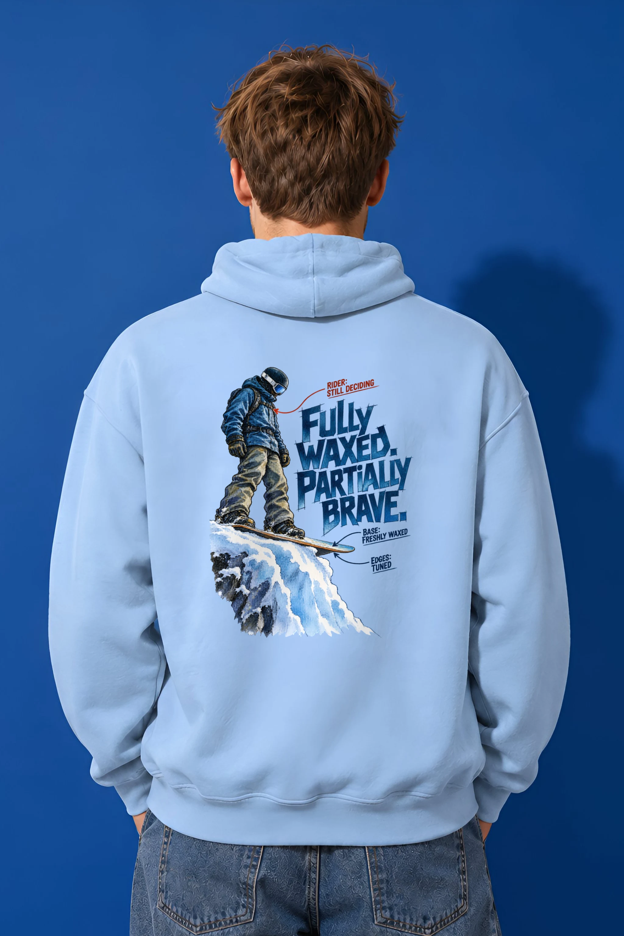 "Fully Waxed Partially Brave" Unisex Pullover Hoodie