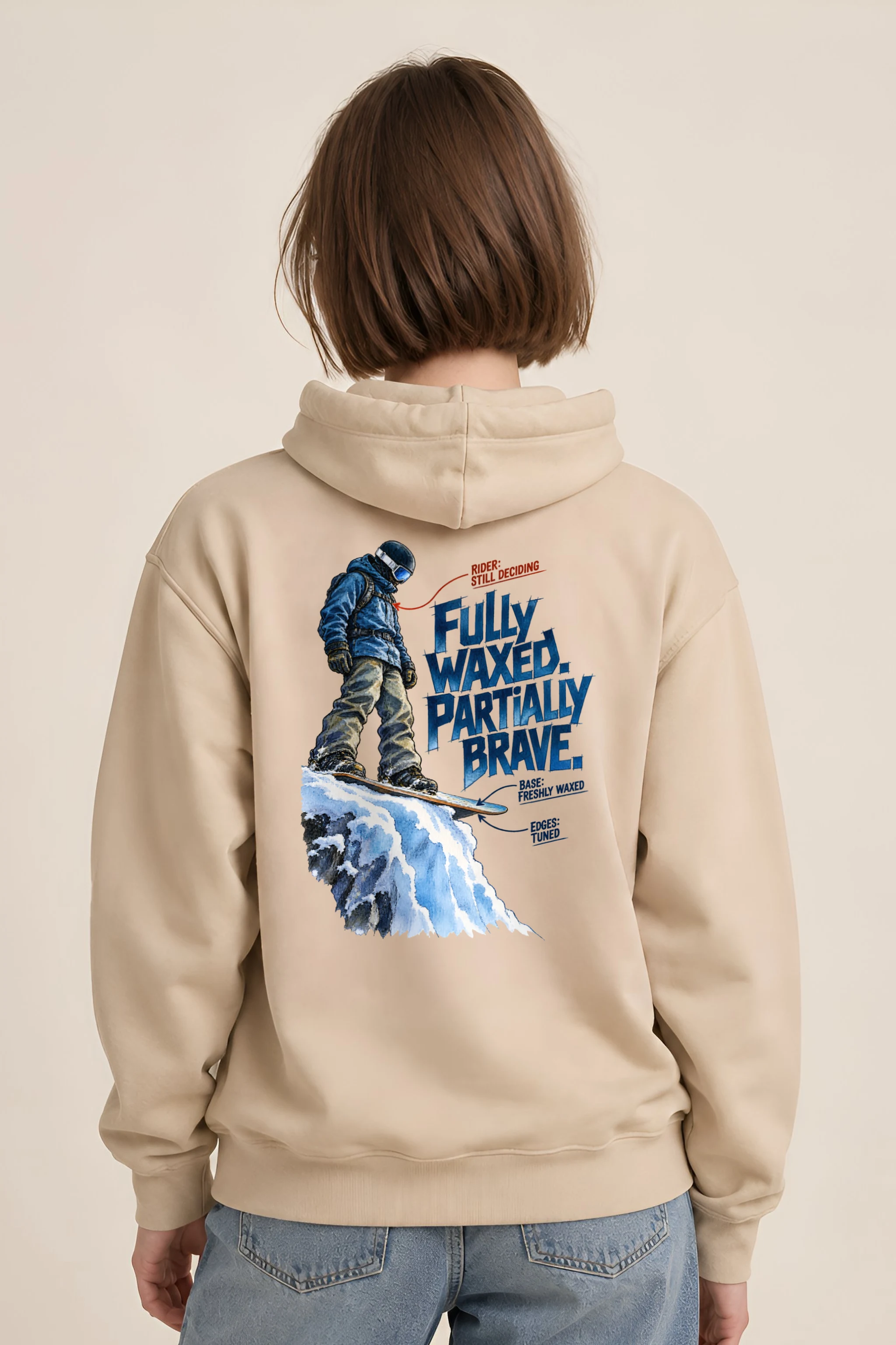 "Fully Waxed Partially Brave" Unisex Pullover Hoodie