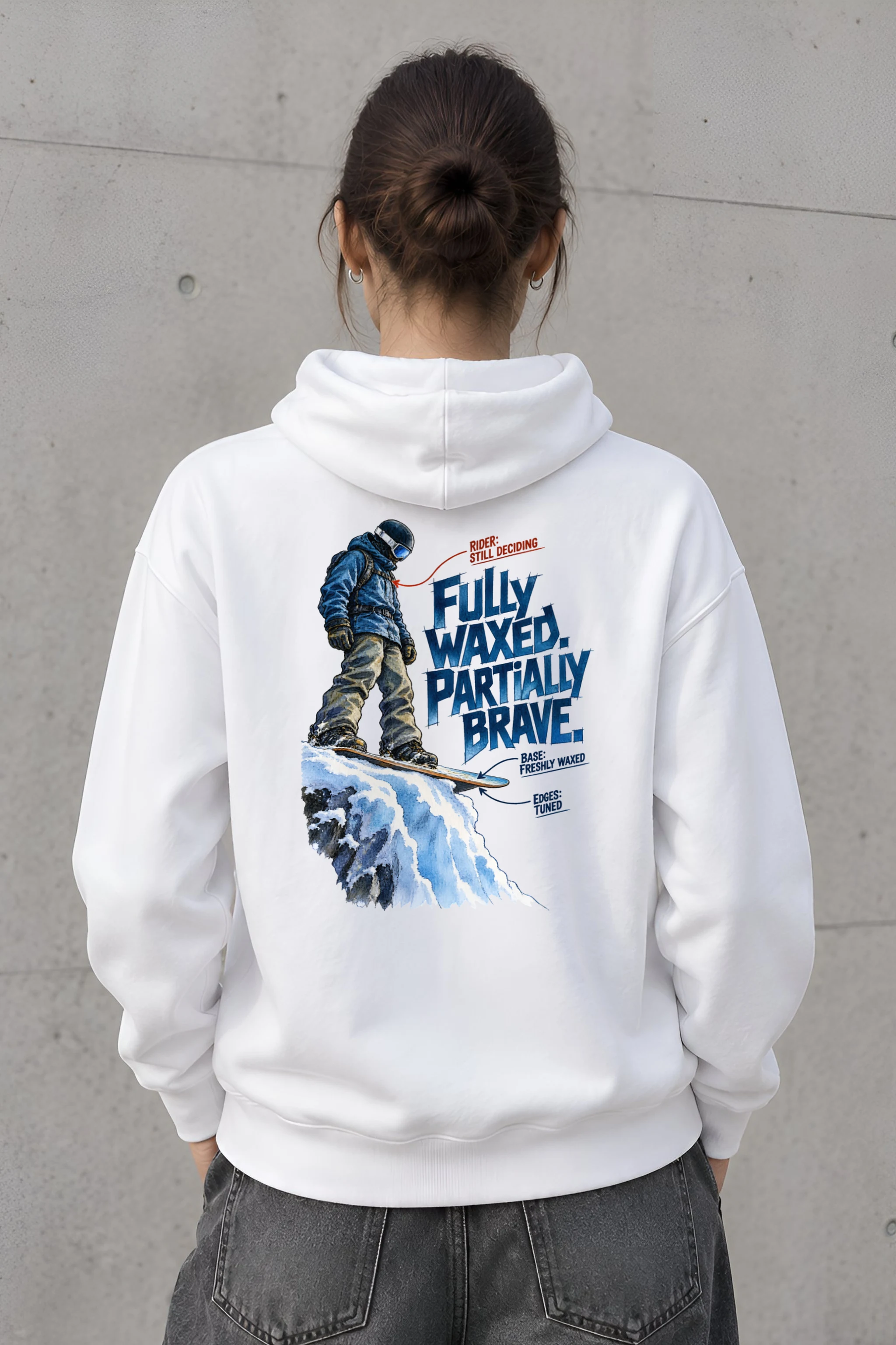 "Fully Waxed Partially Brave" Unisex Pullover Hoodie