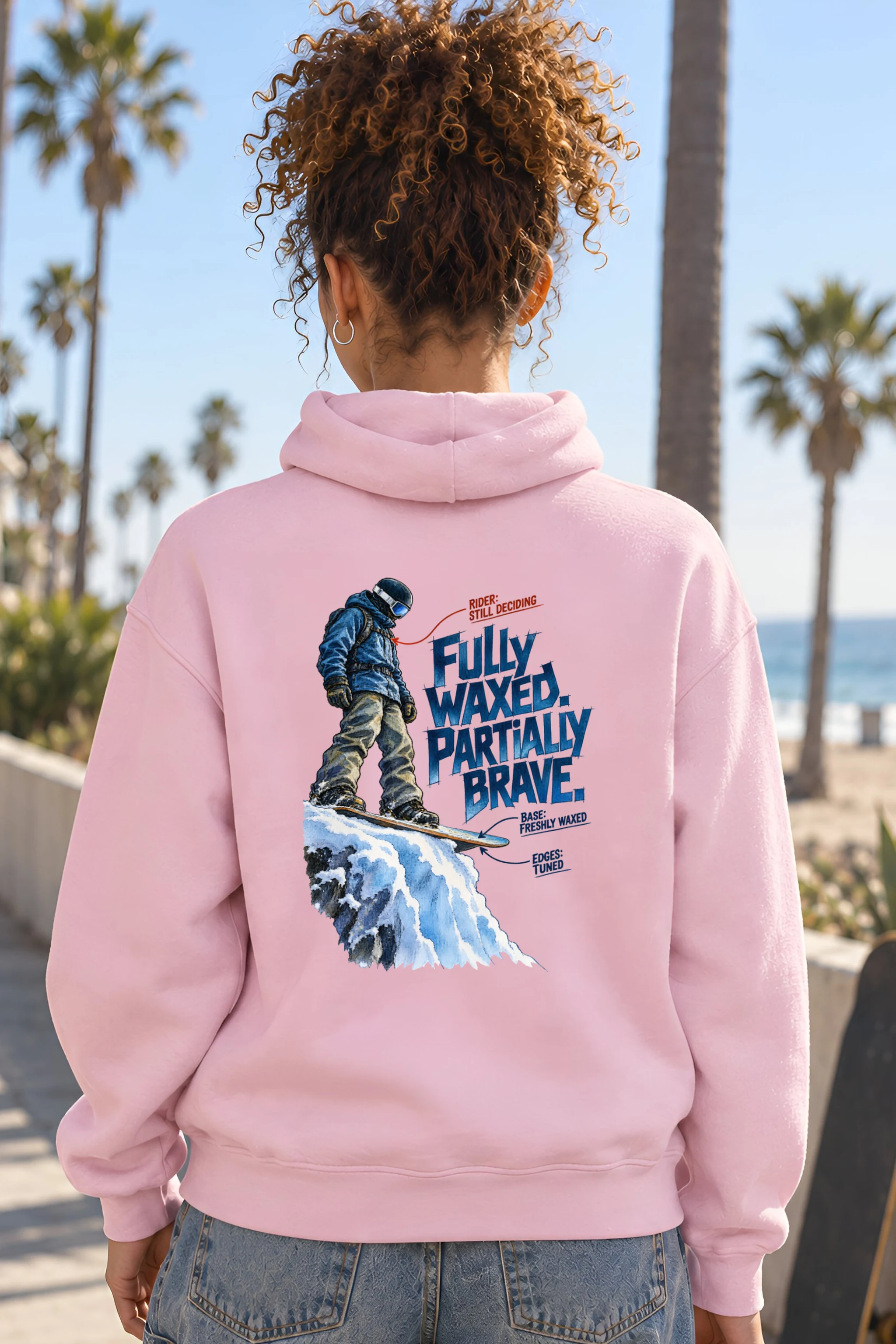 "Fully Waxed Partially Brave" Unisex Pullover Hoodie