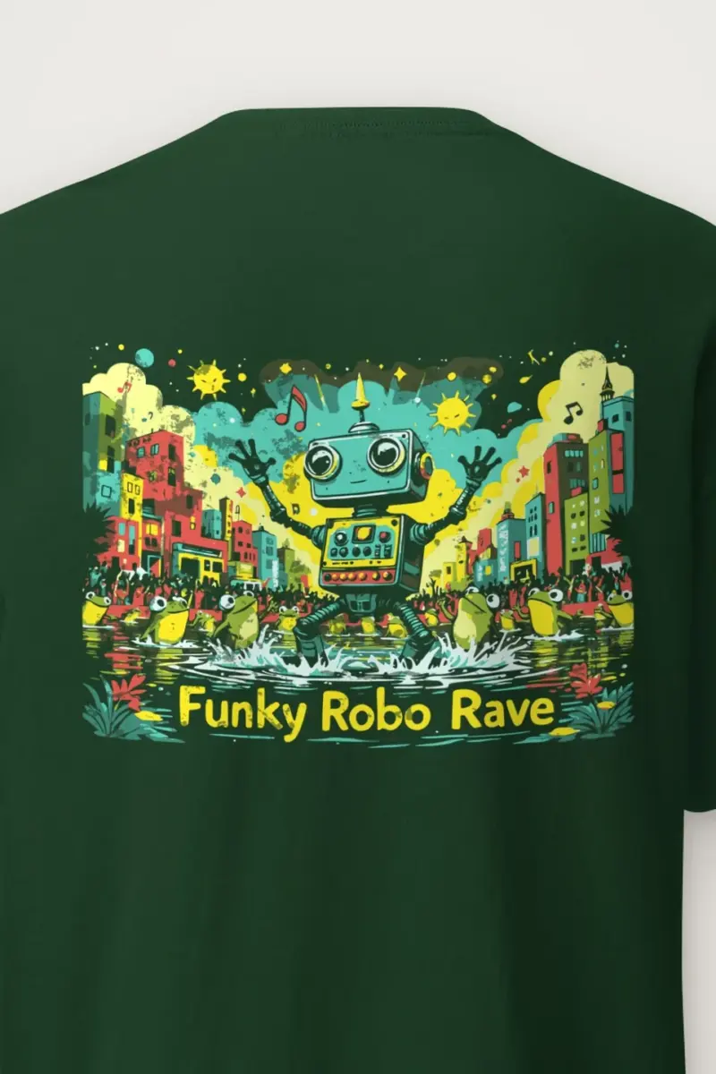 "Funky Robo Rave" Heavyweight Unisex Crewneck T-shirt