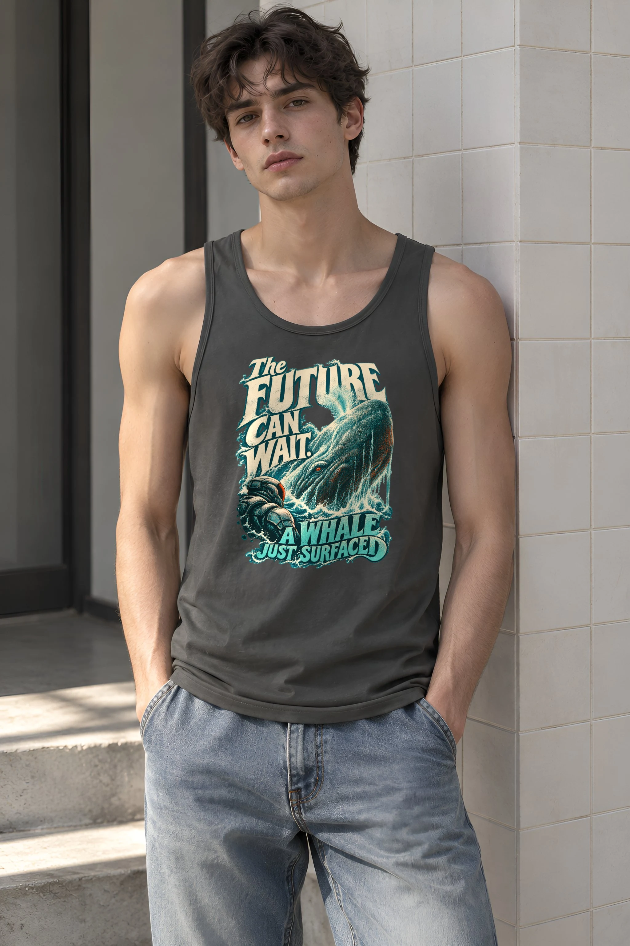 "Future Can Wait" Unisex Jersey Tank