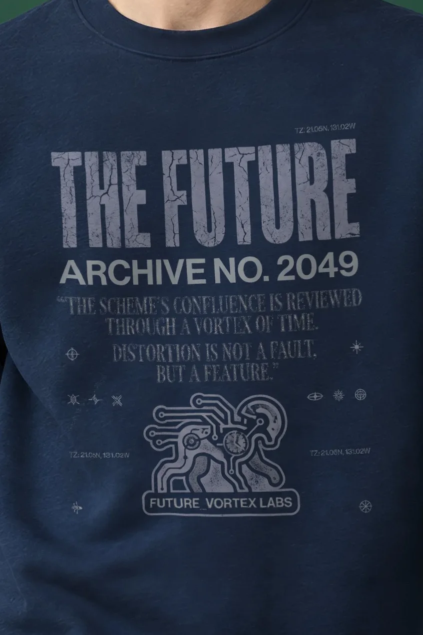 "Future Vortex Archive" Heavy Blend Unisex Crewneck Sweatshirt