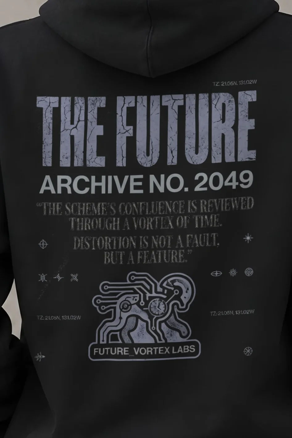 "Future Vortex Archive" Heavy Blend Unisex Pullover Hoodie