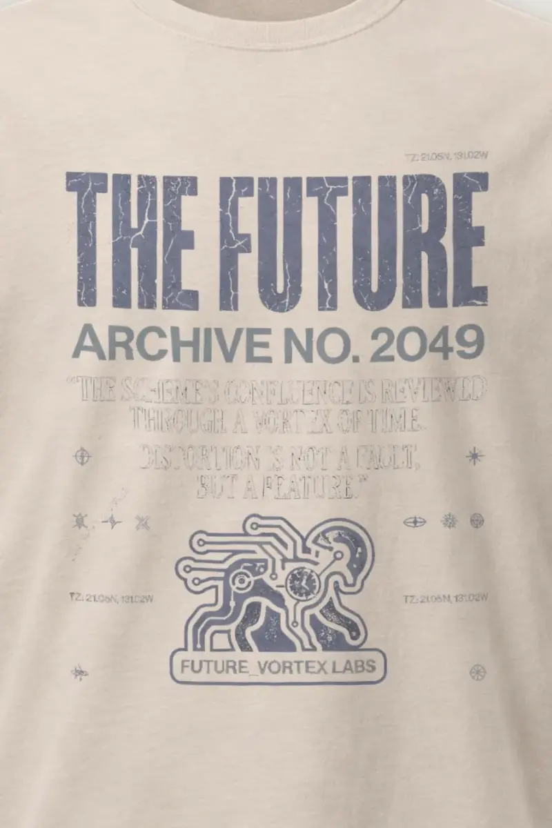 "Future Vortex Archive" Heavyweight Unisex Crewneck T-shirt