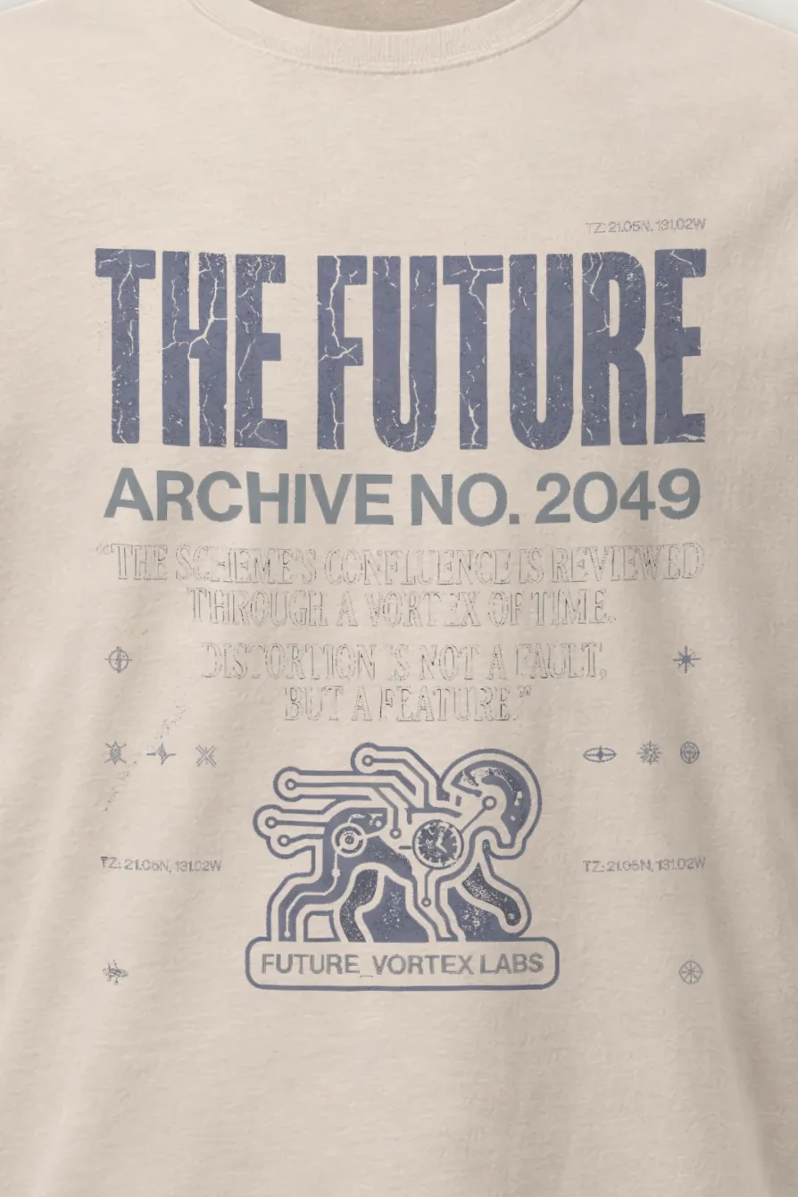 "Future Vortex Archive" Heavyweight Unisex Crewneck T-shirt