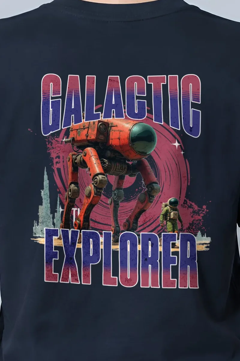 "Galactic Explorer" Heavyweight Unisex Crewneck T-shirt