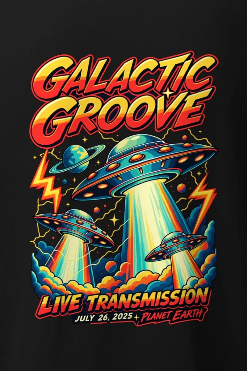"Galactic Groove Transmission" Heavyweight Unisex Crewneck T-shirt