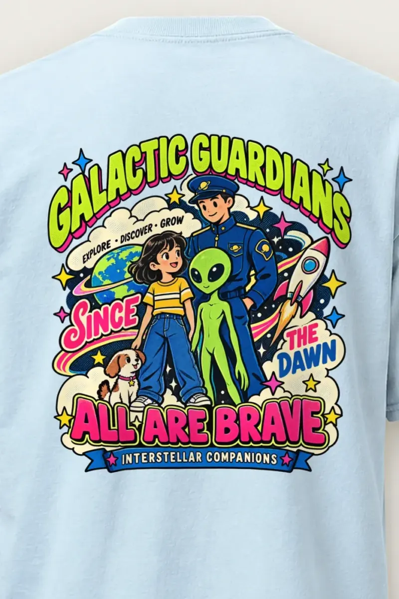 "Galactic Guardians" Heavyweight Unisex Crewneck T-shirt