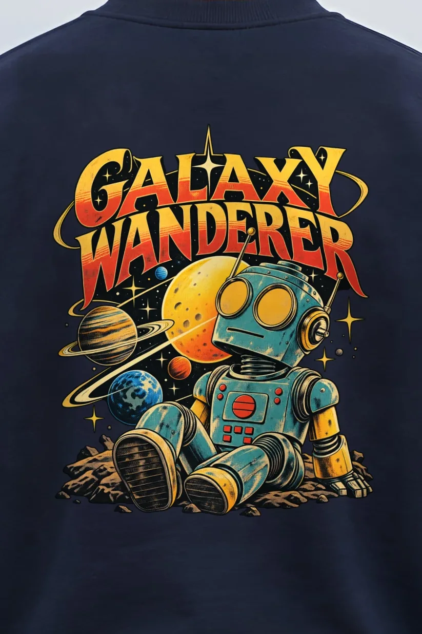 "Galaxy Wanderer" 1 Crewneck Sweatshirt - the graphic up close
