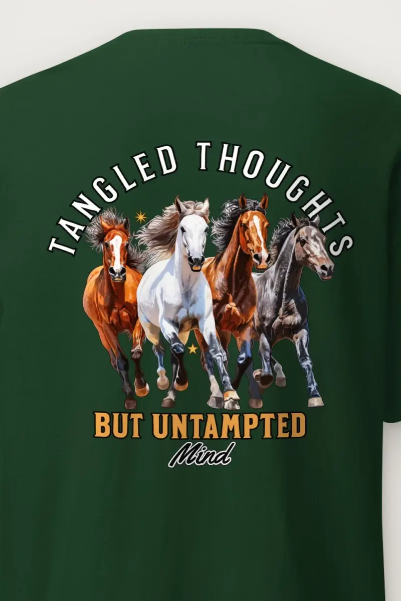 "Galloping Horses" Heavyweight Unisex Crewneck T-shirt