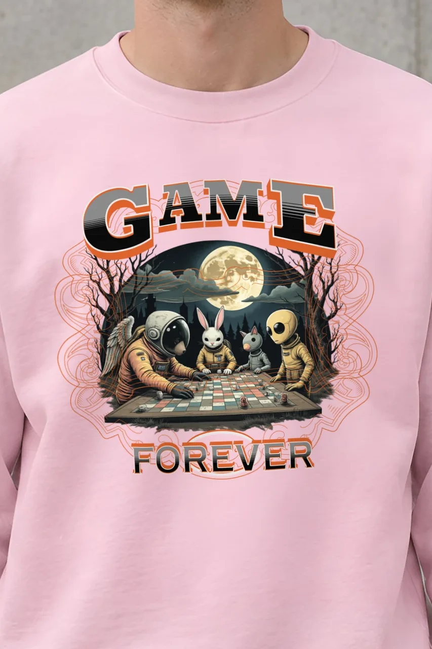 "Game Forever" 1 Crewneck Sweatshirt - the graphic up close
