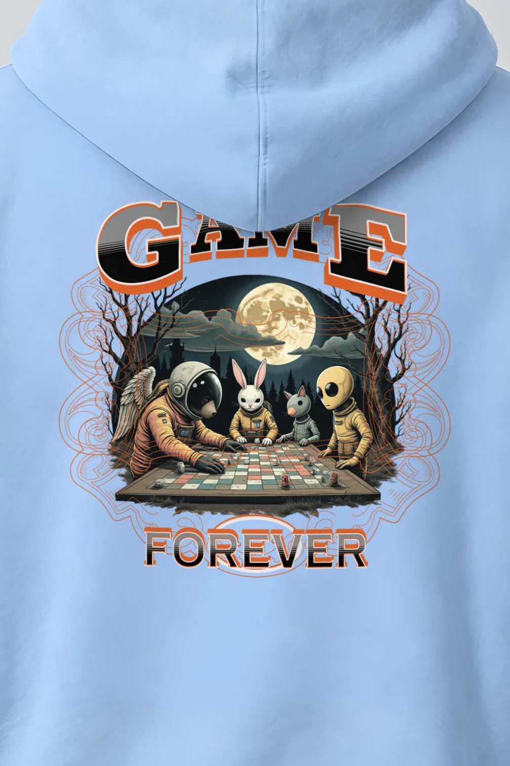 "Game Forever" 1 Pullover Hoodie - the graphic up close