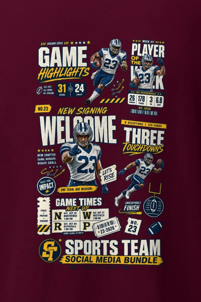 "Game Highlights" Heavyweight Unisex Crewneck T-shirt