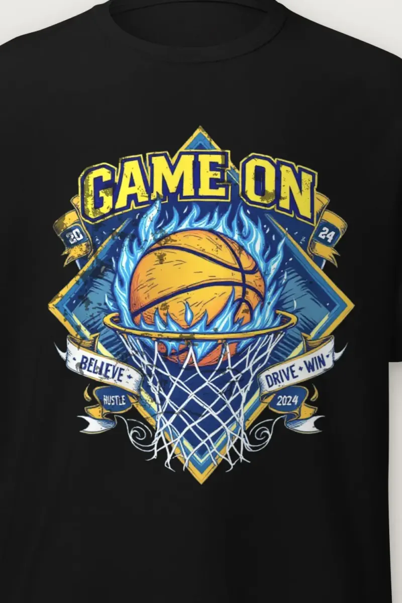 "Game On Flame" Heavyweight Unisex Crewneck T-shirt