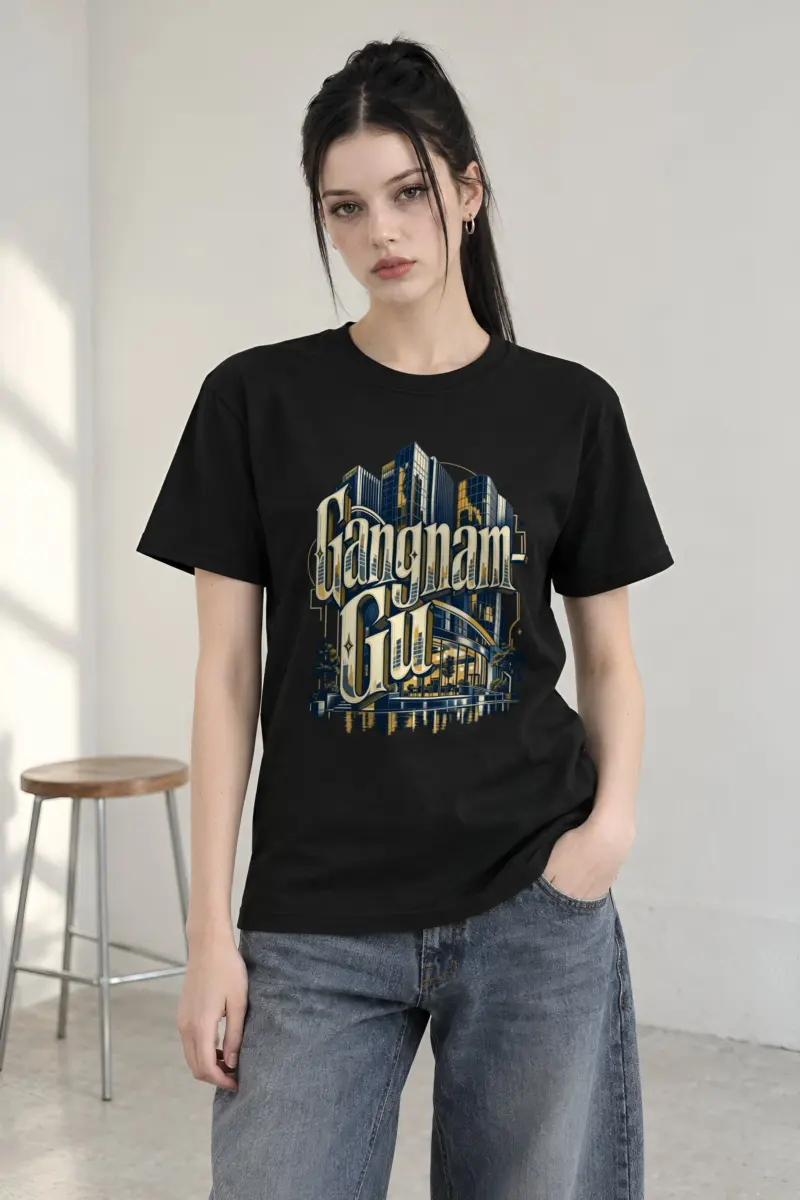 "Gangnam-Gu" Heavyweight Unisex Crewneck T-shirt