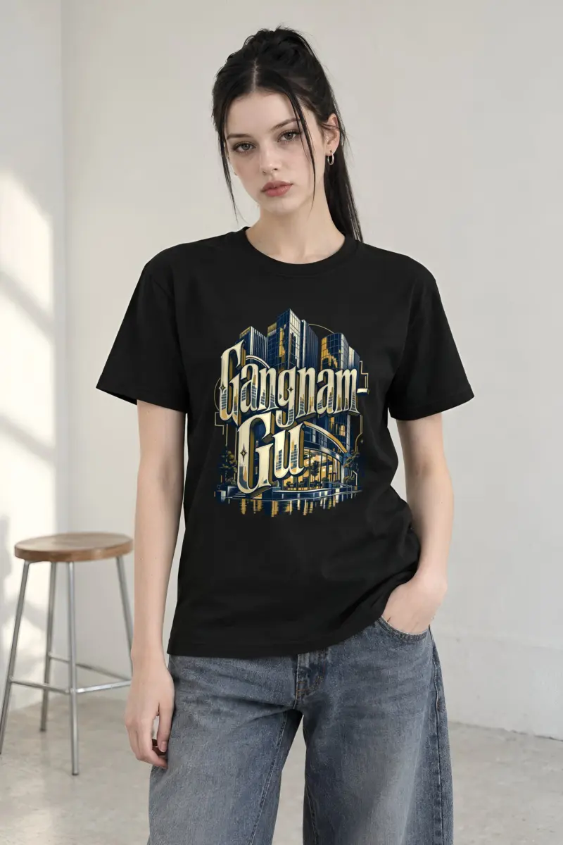 "Gangnam-Gu" Heavyweight Unisex Crewneck T-shirt