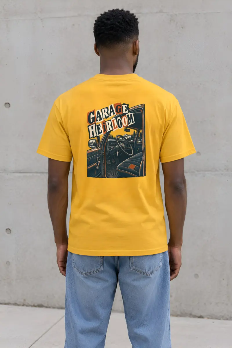 "Garage Heirloom Pickup Cab" Heavyweight Unisex Crewneck T-shirt