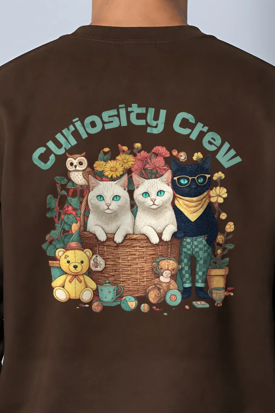 "Garden Pals" 1 Crewneck Sweatshirt - the graphic up close