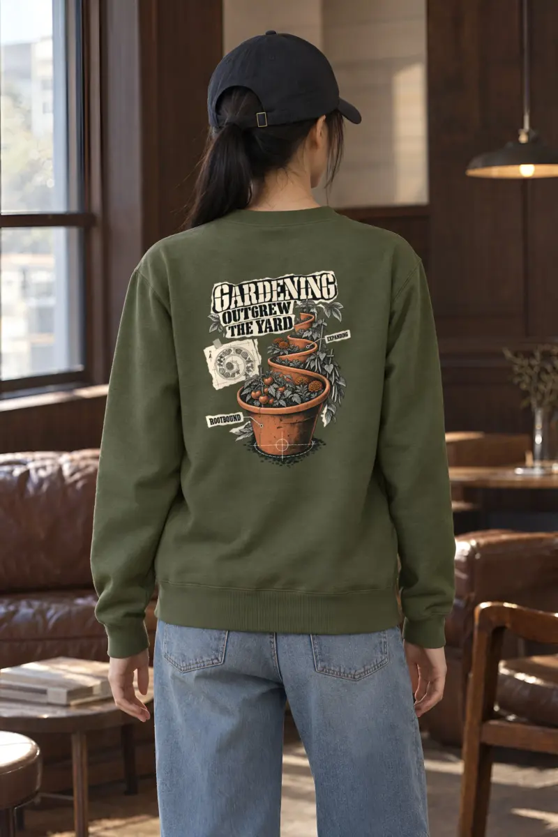 “Gardening Outgrew The Yard” Heavy Blend Unisex Crewneck Sweatshirt