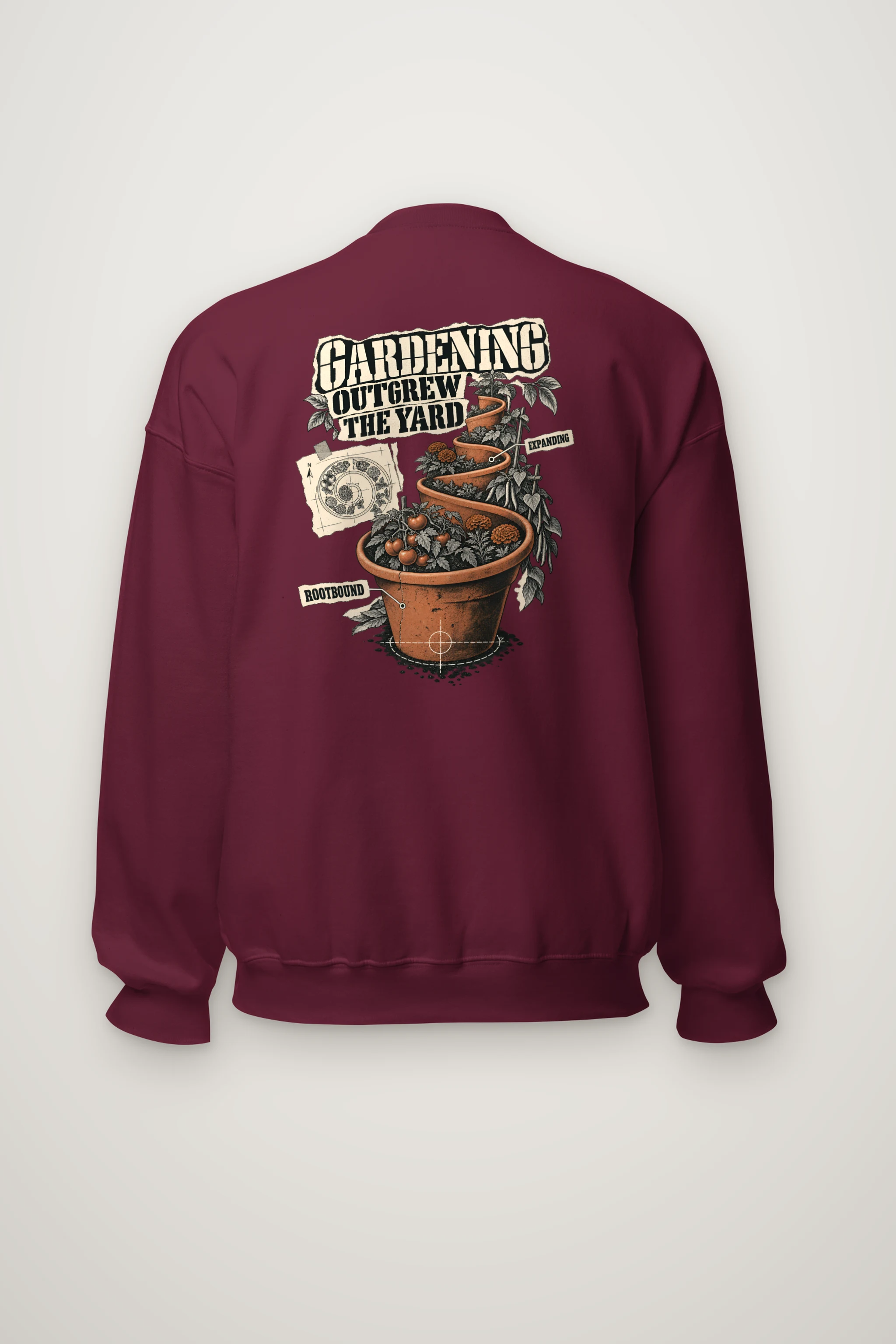 "Gardening Outgrew The Yard" Heavy Blend Unisex Crewneck Sweatshirt