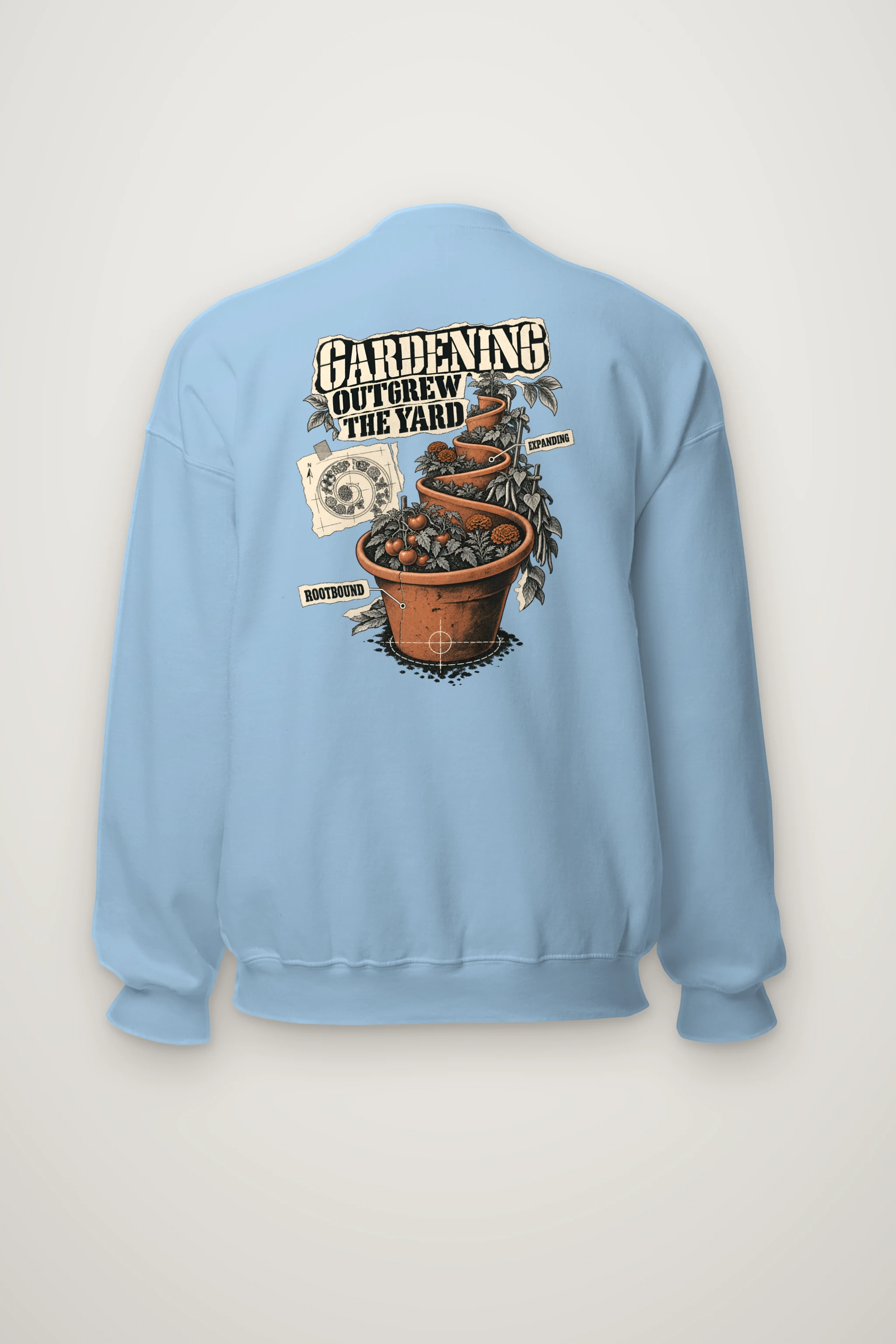 "Gardening Outgrew The Yard" Heavy Blend Unisex Crewneck Sweatshirt