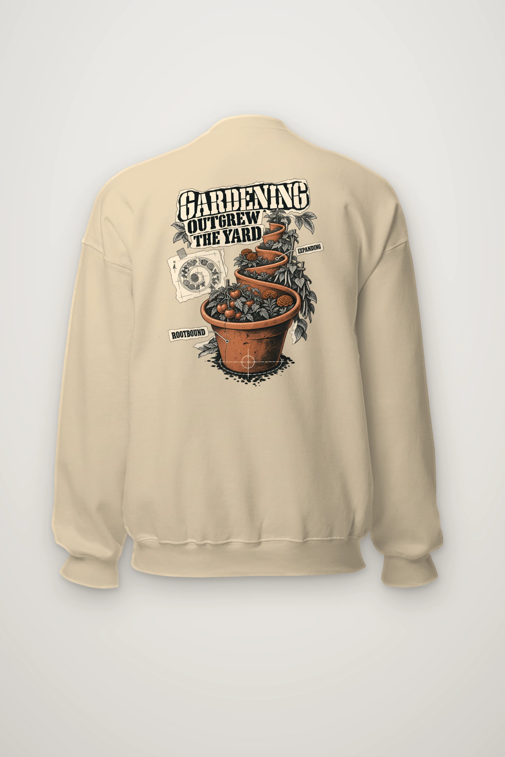 "Gardening Outgrew The Yard" Heavy Blend Unisex Crewneck Sweatshirt
