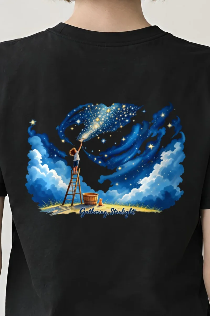 "Gathering Starlight" Heavyweight Unisex Crewneck T-shirt