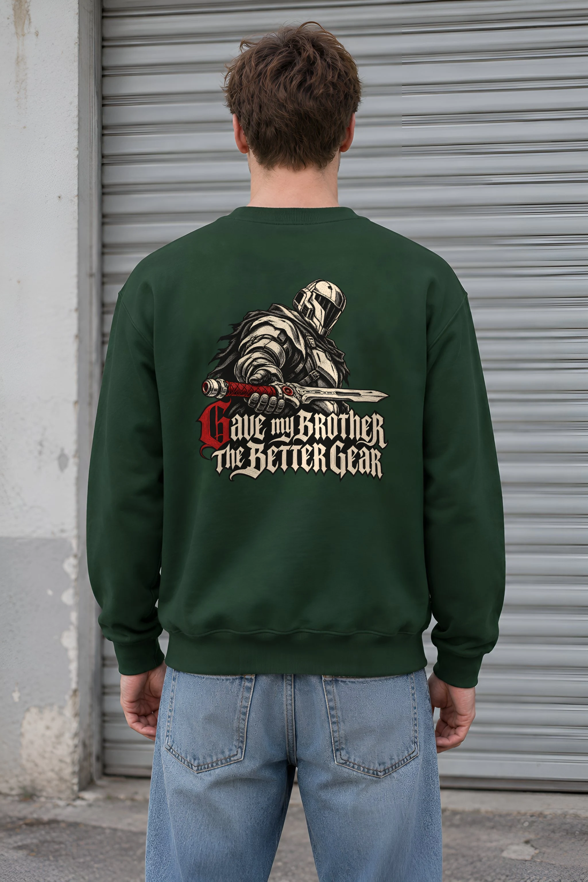 "Gave My Brother the Better Gear" Heavy Blend Unisex Crewneck Sweatshirt