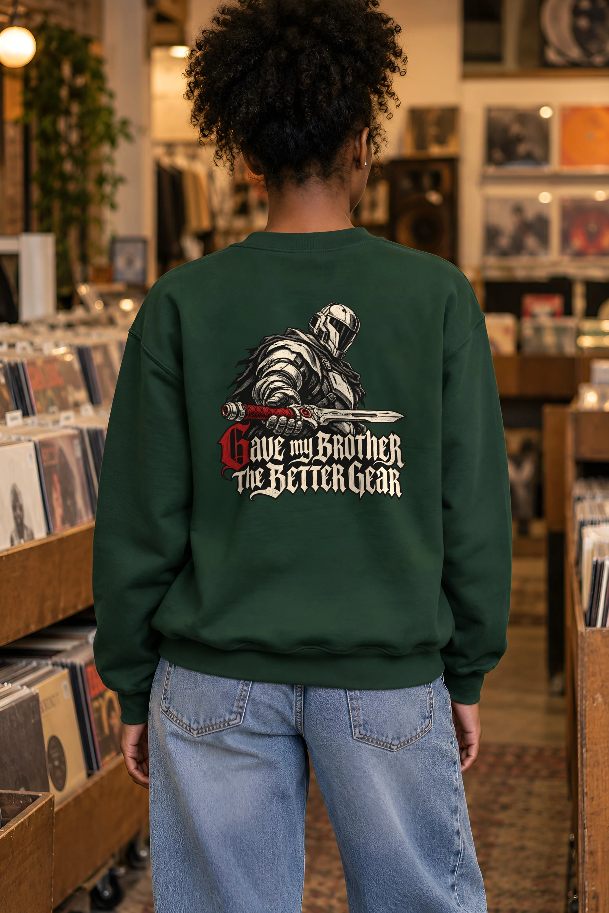 "Gave My Brother the Better Gear" Heavy Blend Unisex Crewneck Sweatshirt