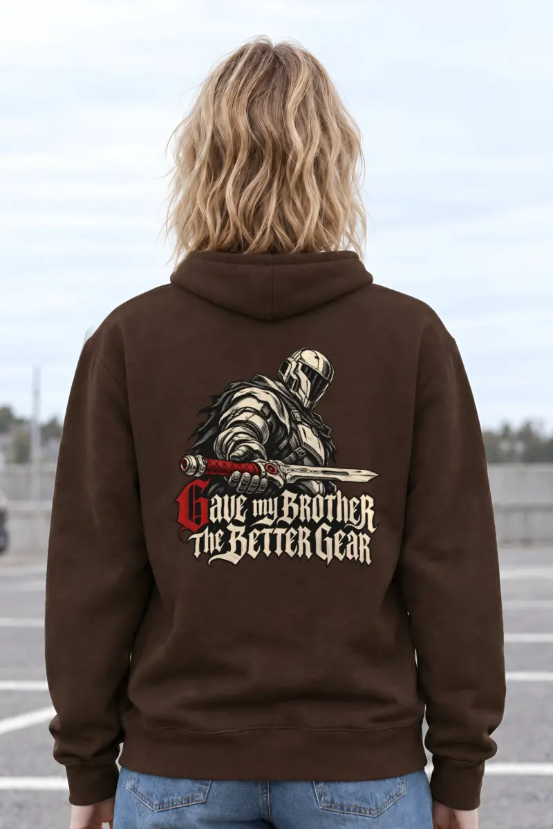 “Gave My Brother the Better Gear” Heavy Blend Unisex Pullover Hoodie