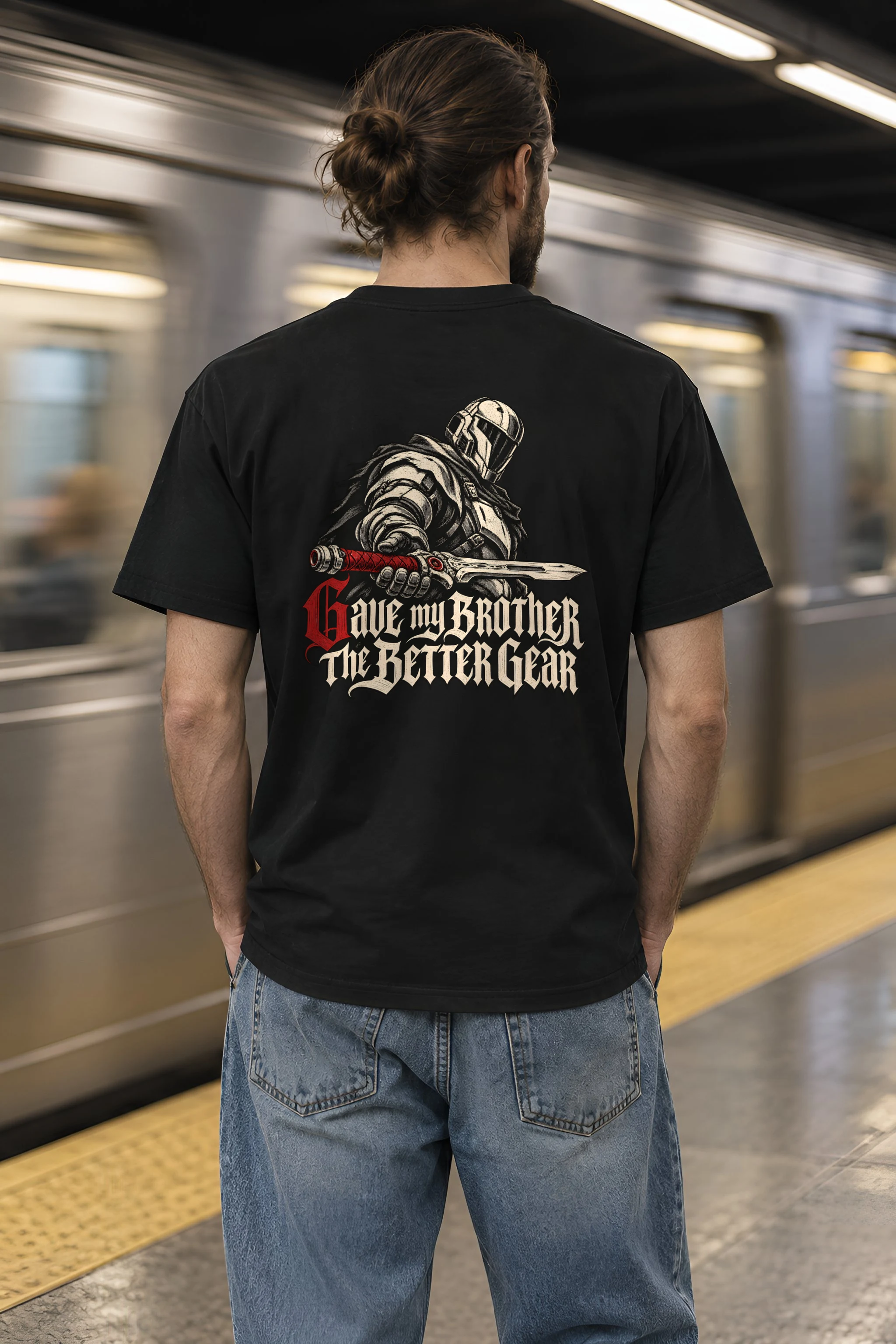 "Gave My Brother the Better Gear" Heavyweight Unisex Crewneck T-shirt