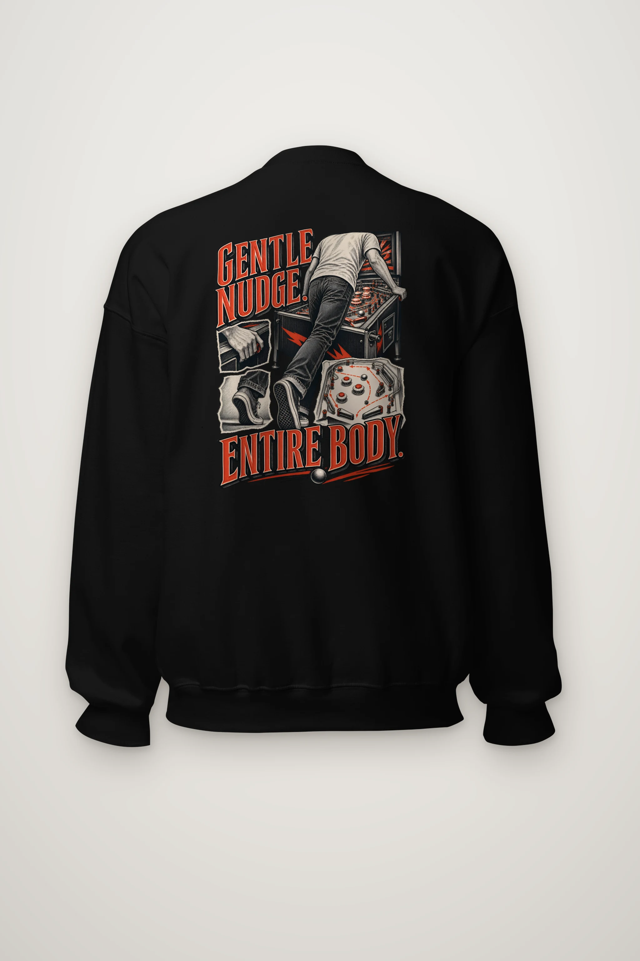 "Gentle Nudge, Entire Body" Heavy Blend Unisex Crewneck Sweatshirt