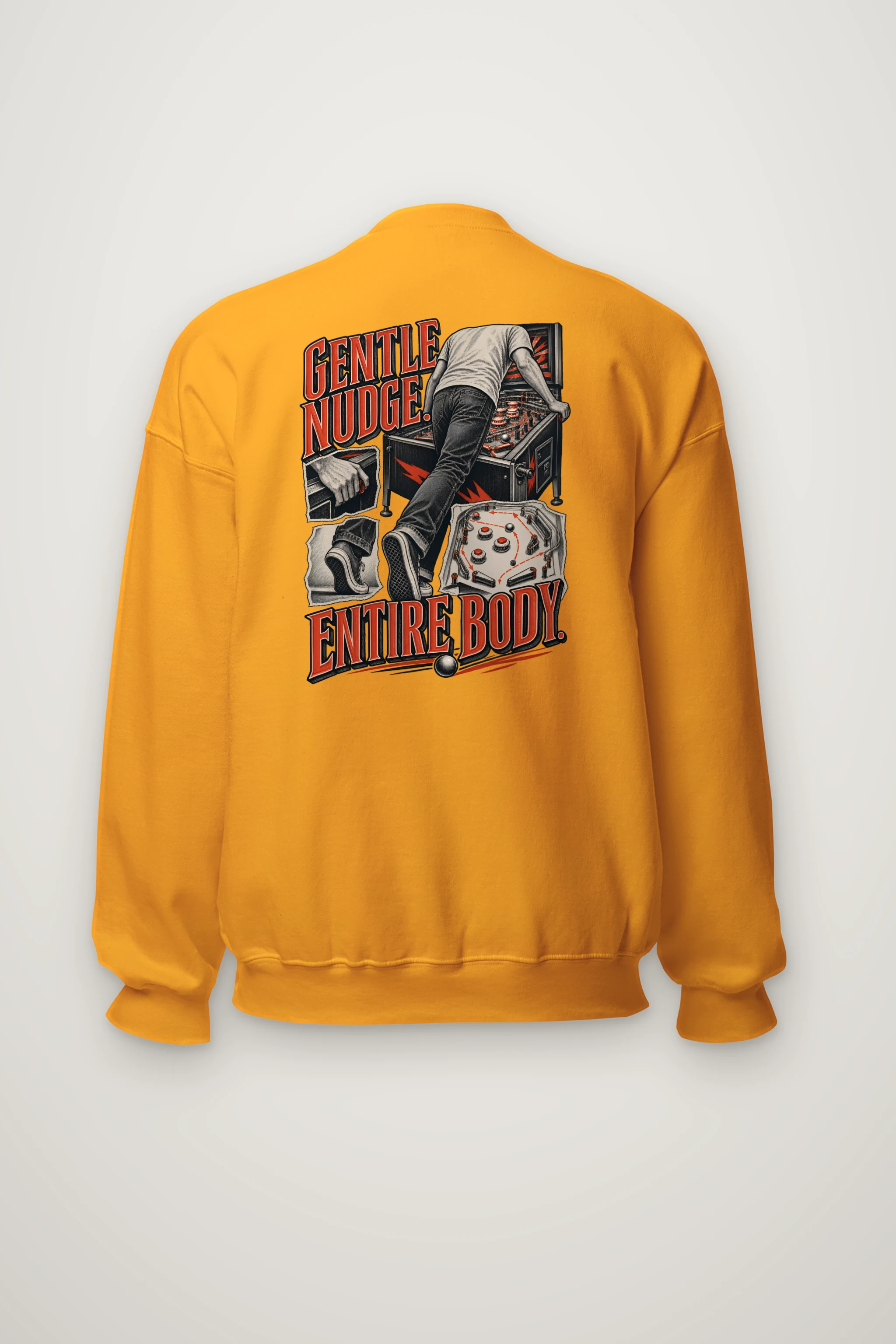 "Gentle Nudge, Entire Body" Heavy Blend Unisex Crewneck Sweatshirt