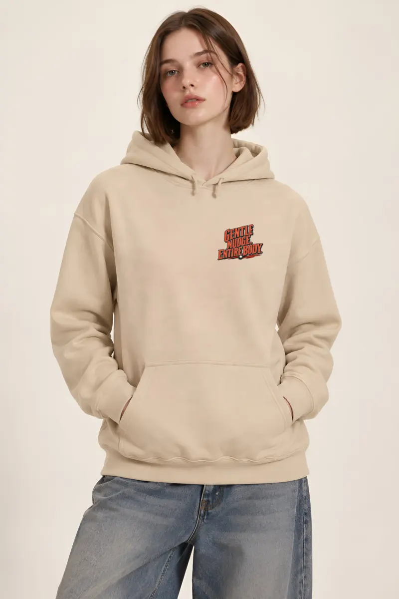 "Gentle Nudge, Entire Body" Heavy Blend Unisex Pullover Hoodie