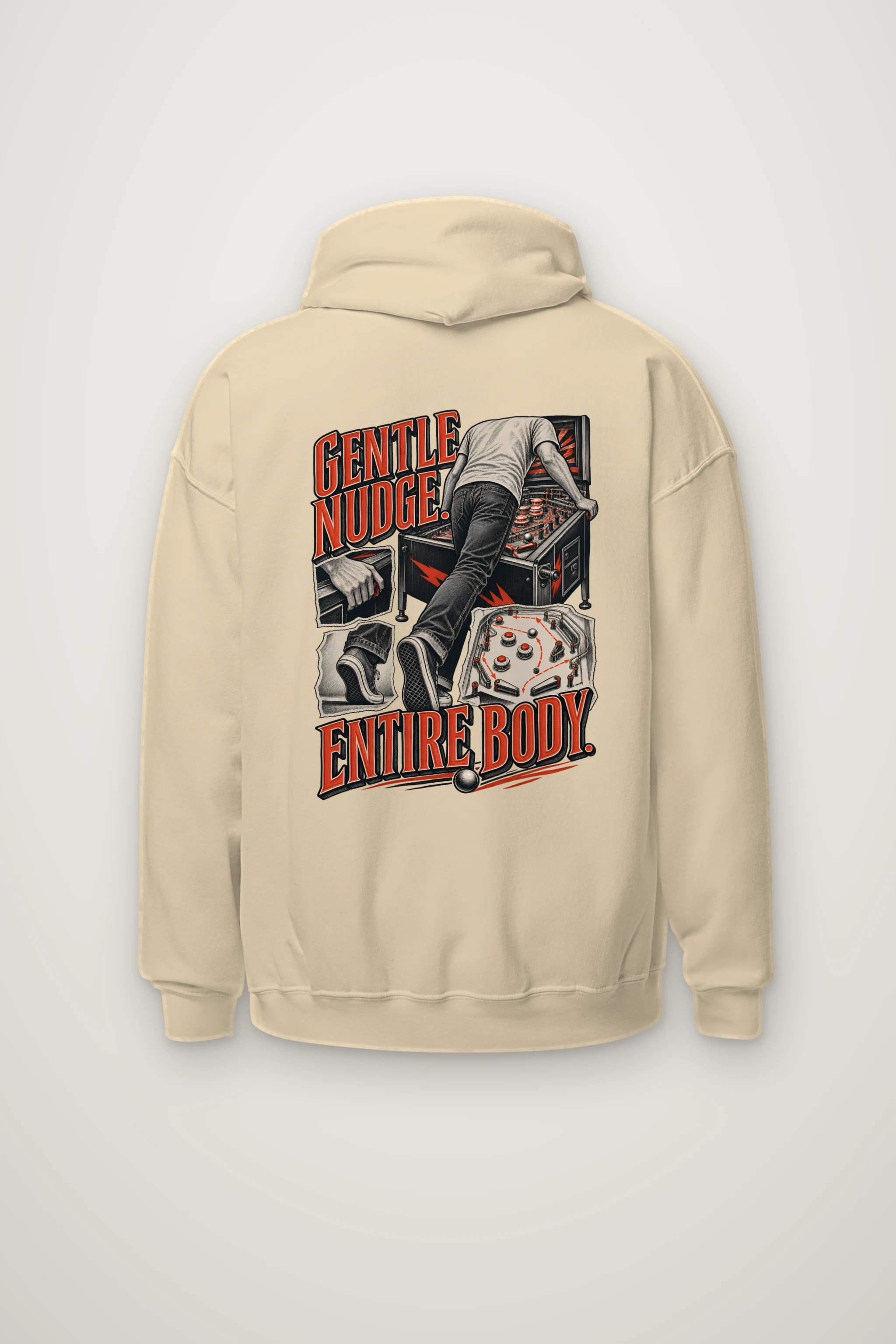 "Gentle Nudge, Entire Body" Heavy Blend Unisex Pullover Hoodie