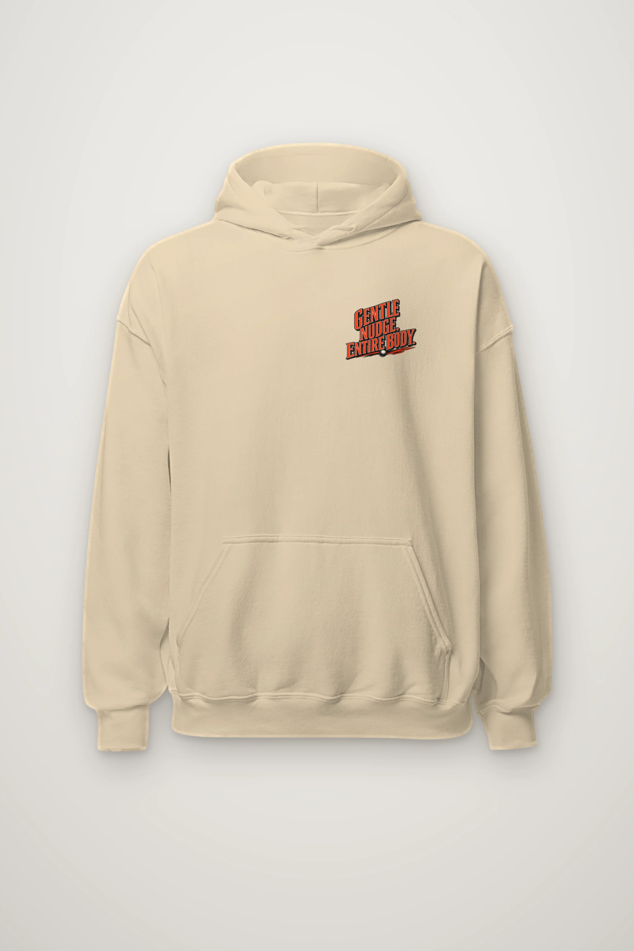 "Gentle Nudge, Entire Body" Heavy Blend Unisex Pullover Hoodie