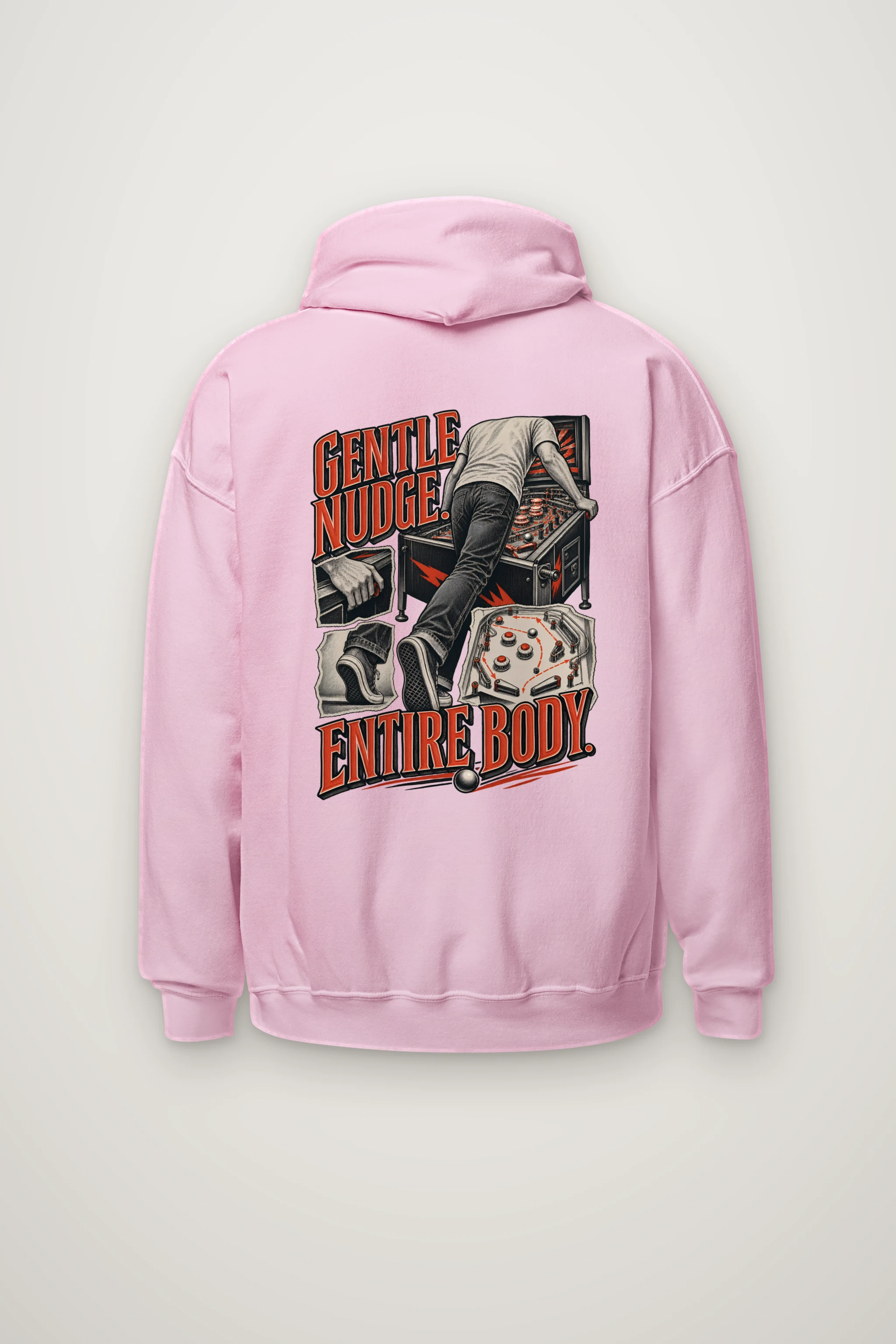 "Gentle Nudge, Entire Body" Heavy Blend Unisex Pullover Hoodie