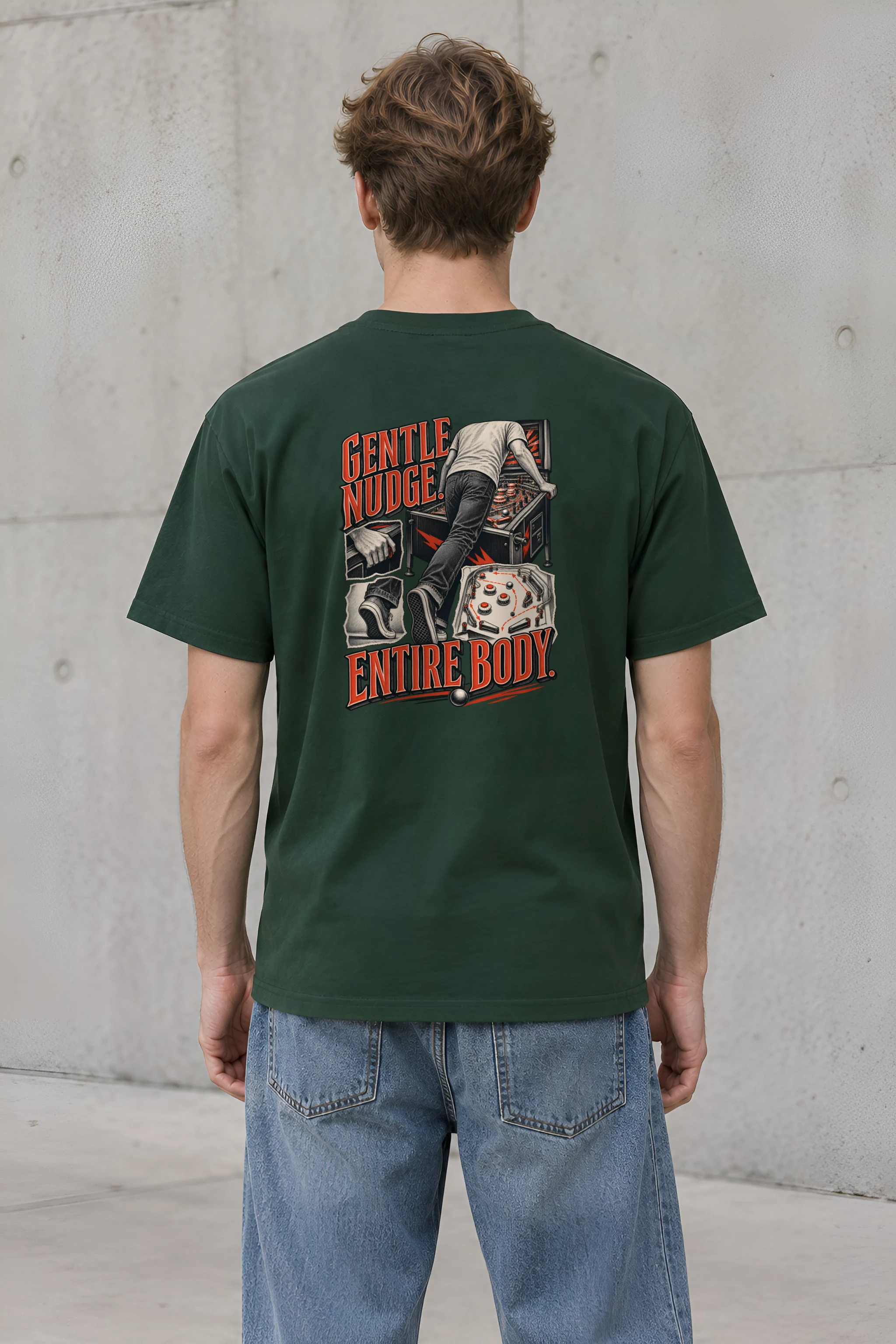 "Gentle Nudge Entire Body" Heavyweight Unisex Crewneck T-shirt