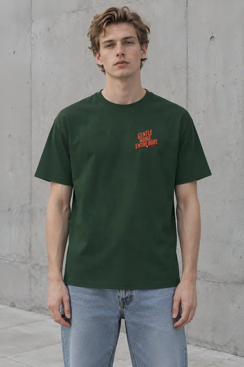 "Gentle Nudge Entire Body" Heavyweight Unisex Crewneck T-shirt